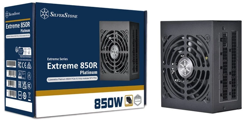 „SilverStone SST-EX850R-PM Extreme SFX“ maitinimo šaltinis Platinum - 850 vatų