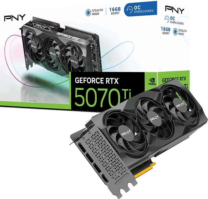 Vaizdo plokštė PNY GeForce RTX 5070 Ti OC NVIDIA 16 GB GDDR7
