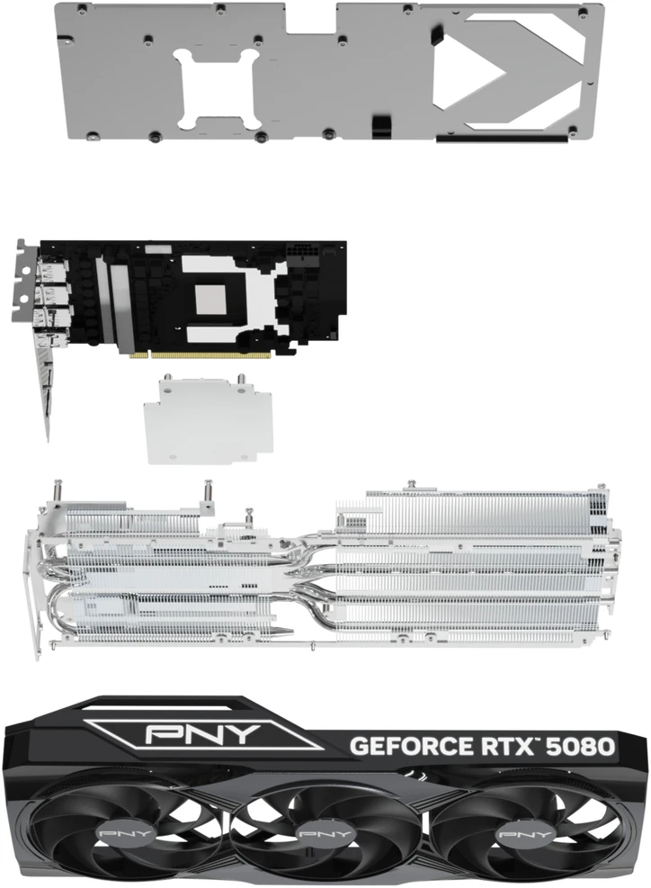 Vaizdo plokštė PNY GeForce RTX 5080 Triple Fan 16GB OC DLSS 4
