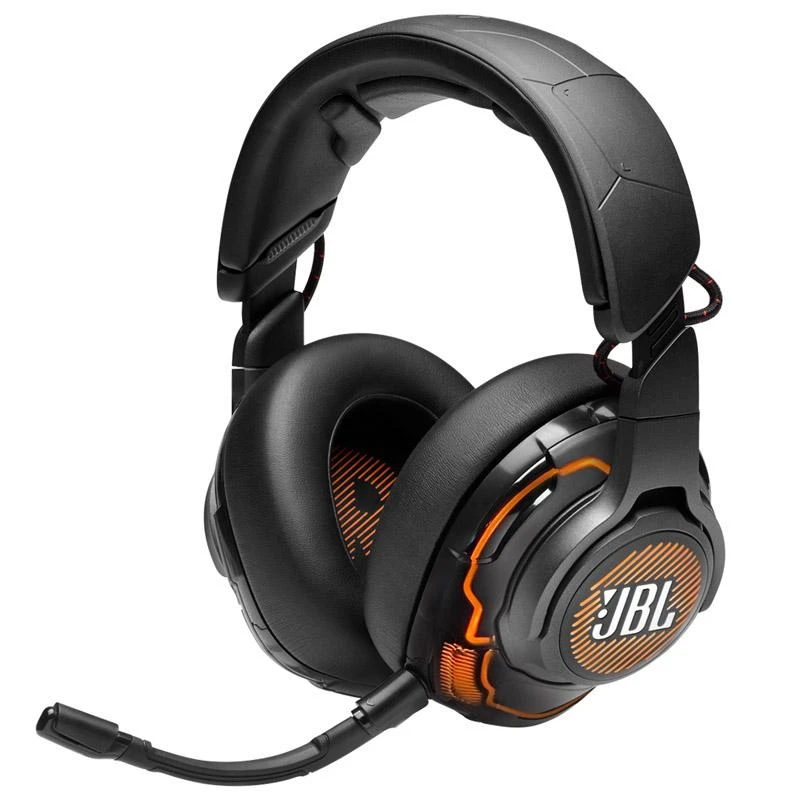 JBL Quantum One žaidimų ausinės su šviečiančiu korpusu