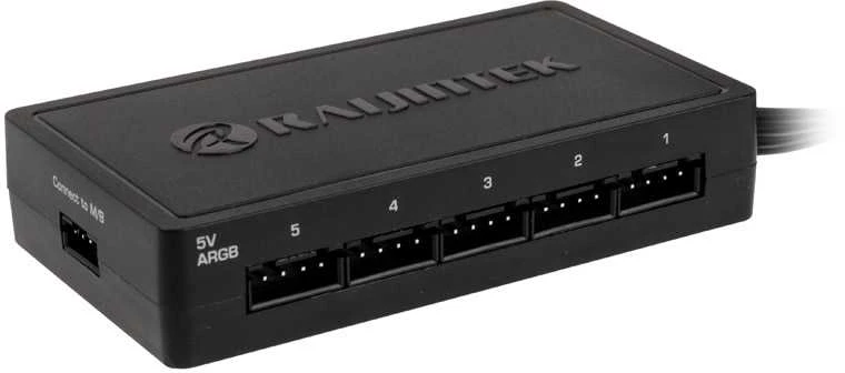 Raijintek EOS 12 RBW ADD korpuso ventiliatorius, 2er-Set su valdikliu- juodos spalvos, 120mm