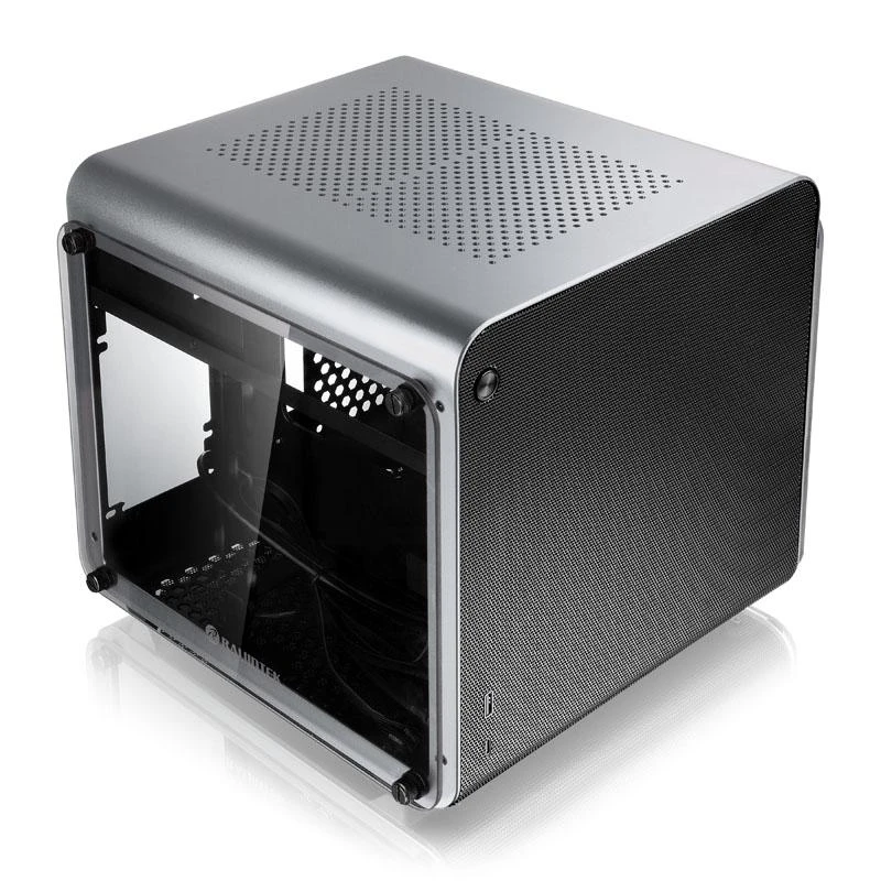 Raijintek METIS EVO TG Mini-ITX dėklas, grūdintas stiklas - sidabras