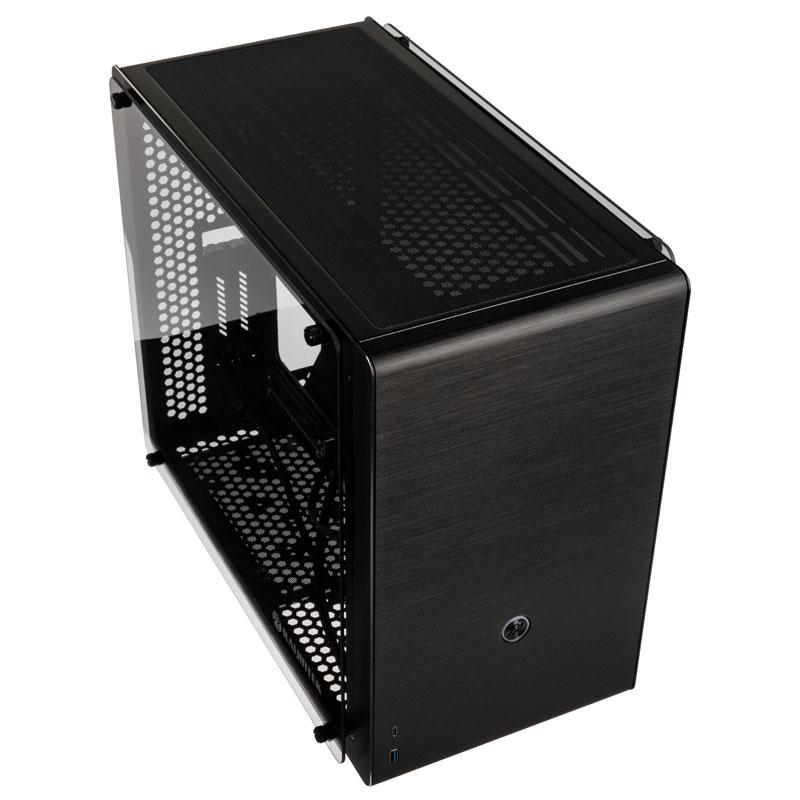 Raijintek Ophion M Evo TGS Micro-ATX kompiuterio korpusas, Tempered Glass - juodos spalvos