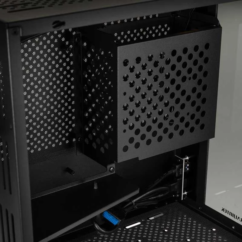 Raijintek PAEAN MINI Mini-ITX dėklas, grūdintas stiklas - juodas