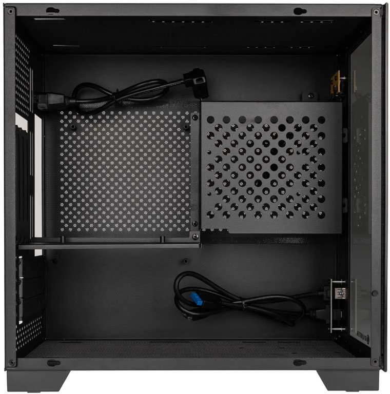 Raijintek PAEAN MINI Mini-ITX dėklas, grūdintas stiklas - juodas