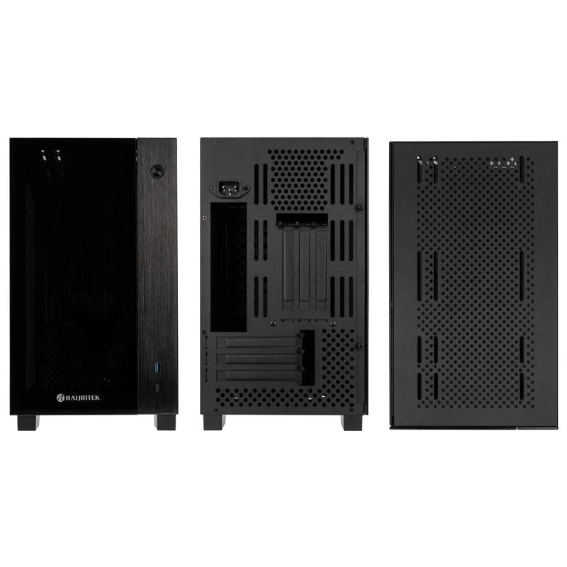 Raijintek PAEAN MINI Mini-ITX dėklas, grūdintas stiklas - juodas