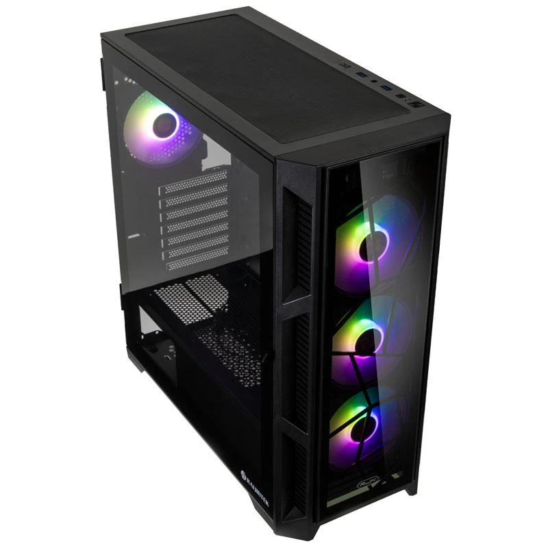 Raijintek PONOS Ultra Midi-Tower, Tempered Glass - juodas