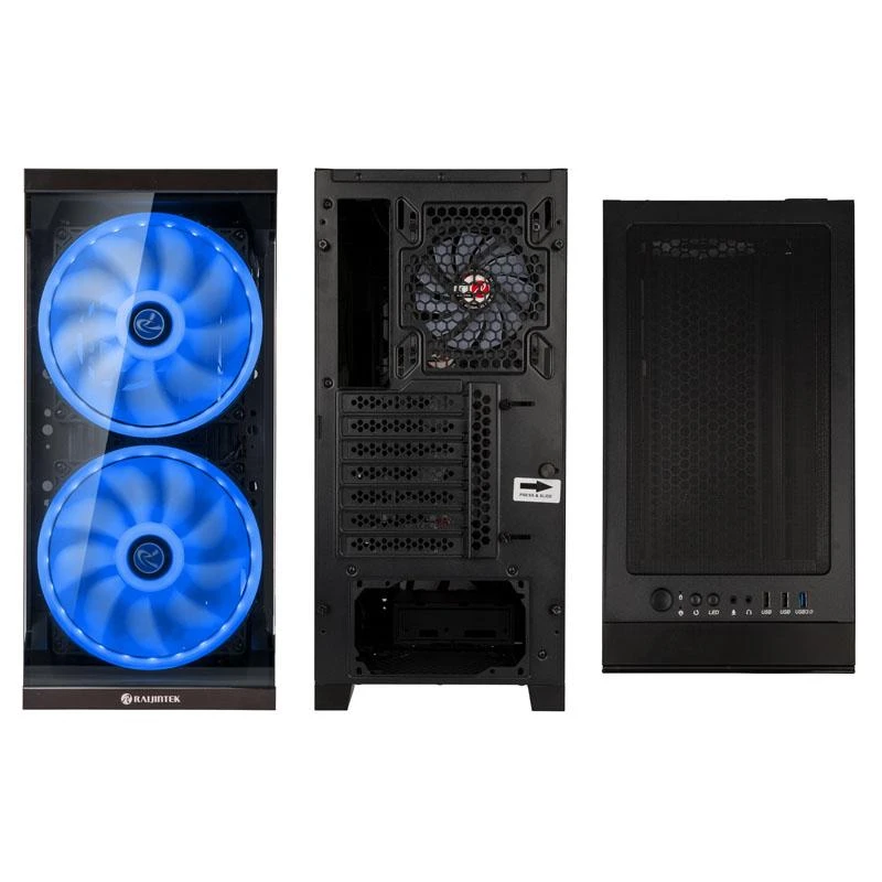 Raijintek Silenos Pro A-RGB Midi Tower - juodas