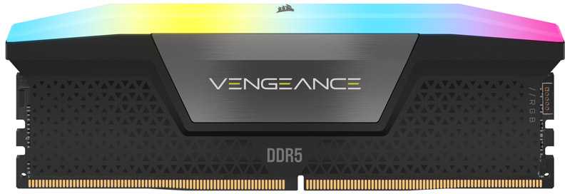 RAM CORSAIR VENGEANCE RGB 64GB 2x32GB DDR5 6000MT/s DIMM Be buferio 30-36-36-76 Std PMIC XMP 3.0 Juodas Heatspreader RGB LED 1.4V