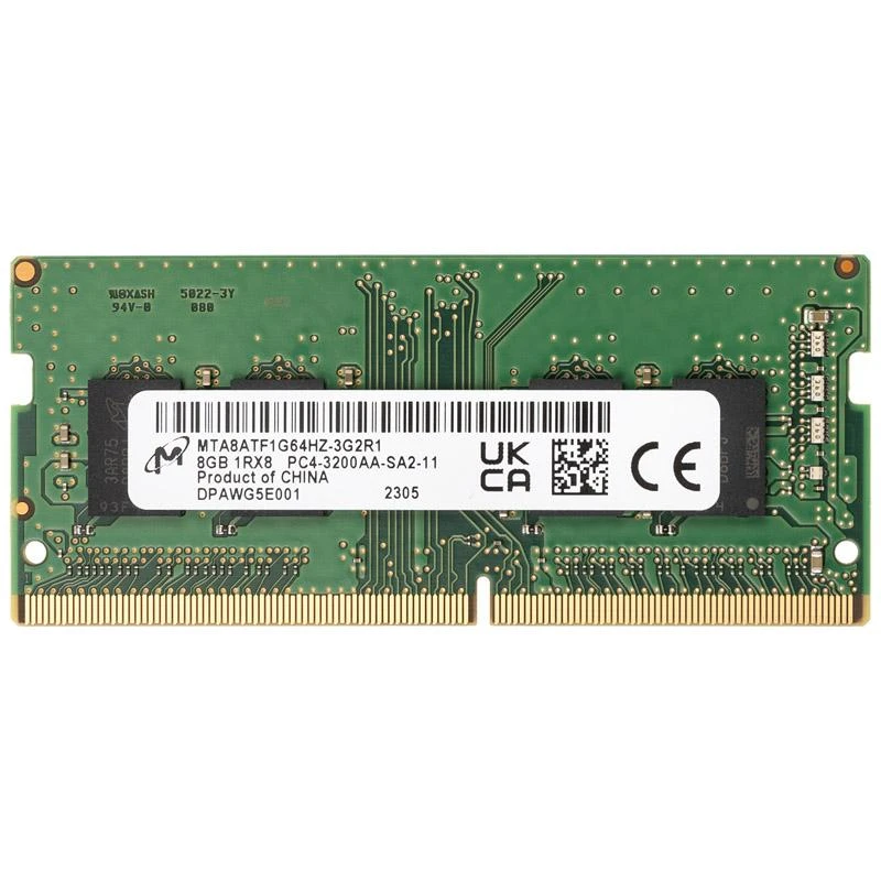 Nešiojamo kompiuterio atmintis „Crucial“ 8 GB, DDR4, 3200 MHz, nešiojamasis kompiuteris, registruotas Nr., ECC Nr.