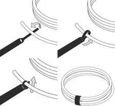Organizer LABEL THE CABLE Sportinis žymeklis Różne kolory 10 vnt (LTC1130)