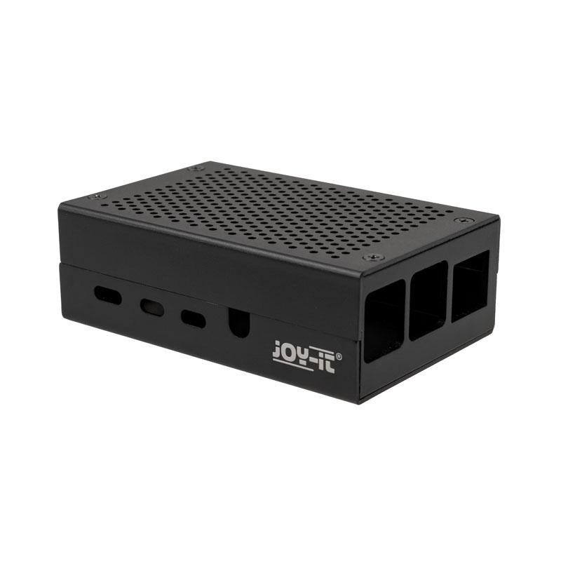 Joy-IT Aliumininis korpusas, skirtas Raspberry Pi 4 B - juodas