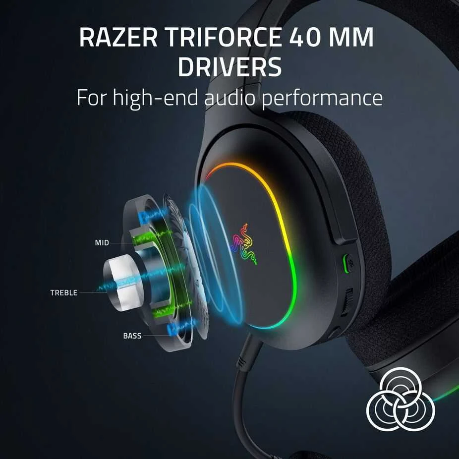Razer | Ausinės Žaidimams | Barracuda X Chroma | Belaidės | Over-Ear | Mikrofonas | Belaidės | Juodas