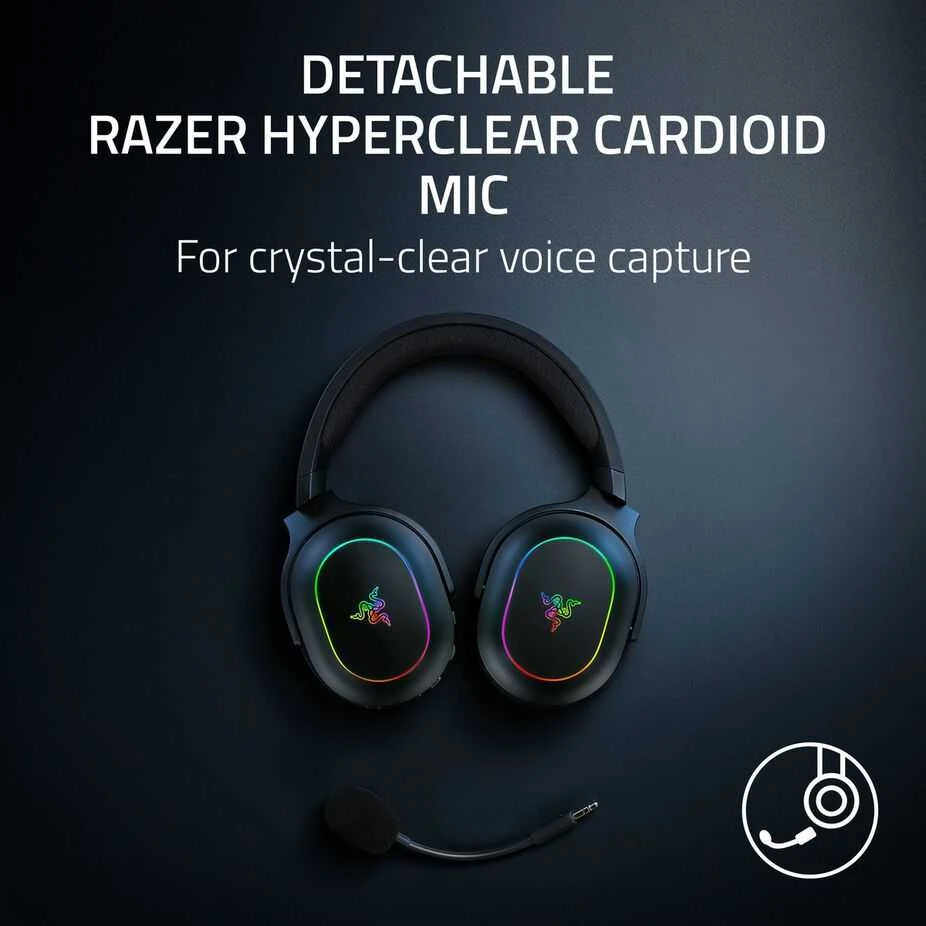 Razer | Ausinės Žaidimams | Barracuda X Chroma | Belaidės | Over-Ear | Mikrofonas | Belaidės | Juodas