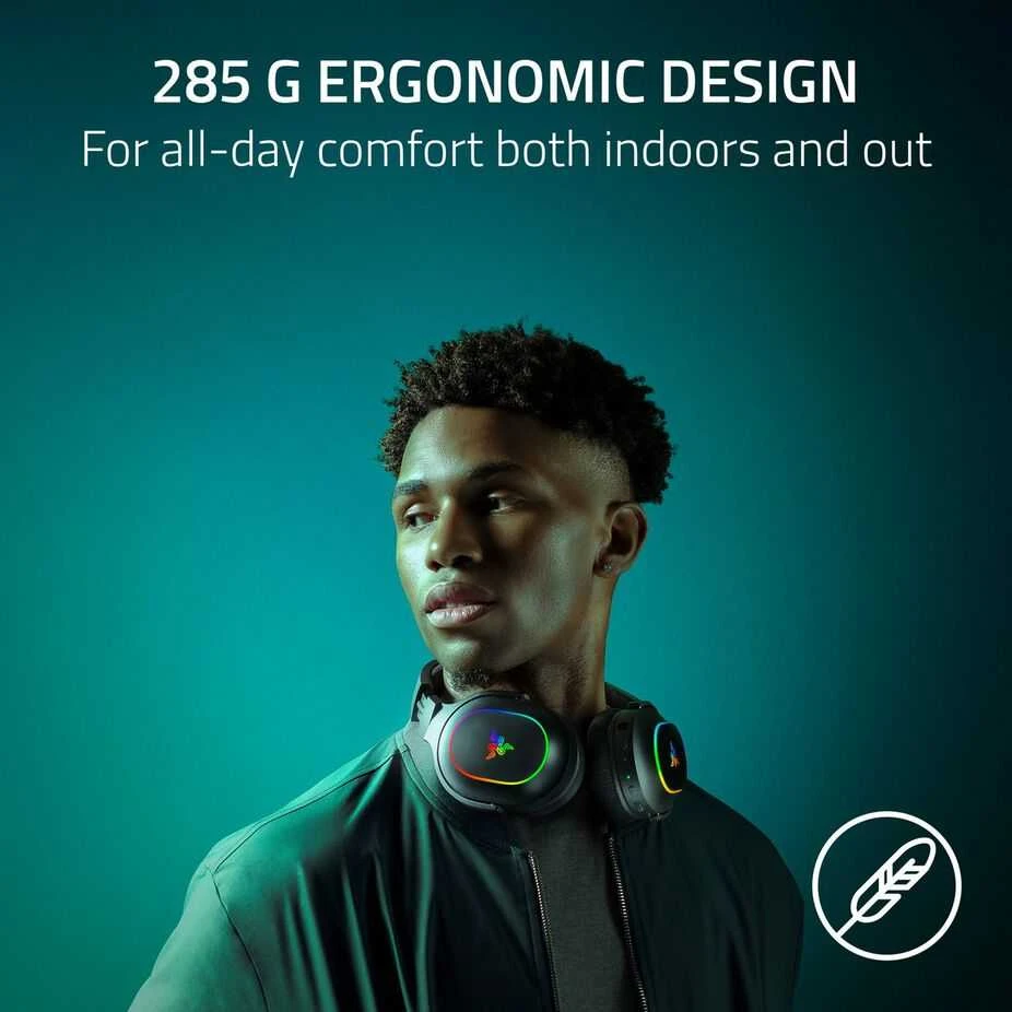 Razer | Ausinės Žaidimams | Barracuda X Chroma | Belaidės | Over-Ear | Mikrofonas | Belaidės | Juodas