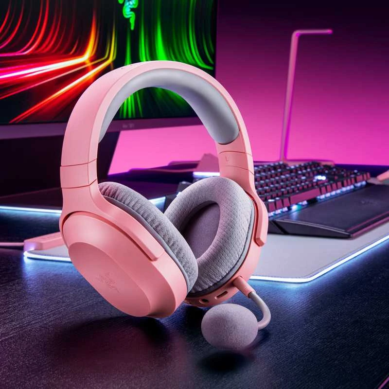 Razer Barracuda X Quartz (2022) Ausinės Žaidimams, Rožinės spalvos , Belaidės/su laidu, Ant ausų uždedamos