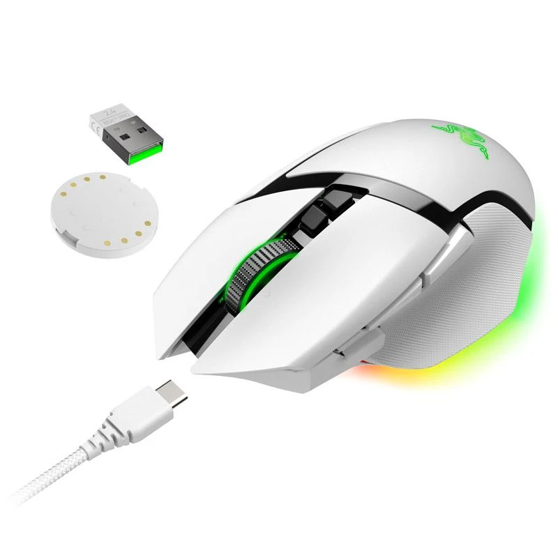 Razer | Basilisk V3 Pro | Wireless | Pelė žaidimams | Bluetooth | Baltas | Yes
