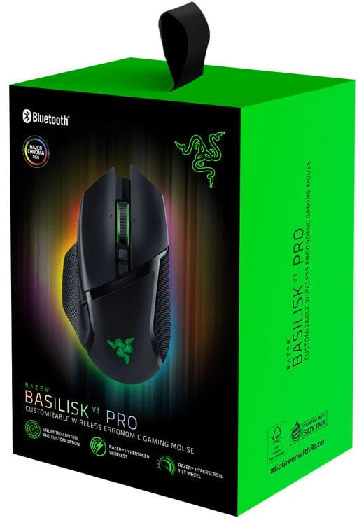 Belaidė žaidimų pelė Razer Basilisk V3 Pro, Juodos spalvos