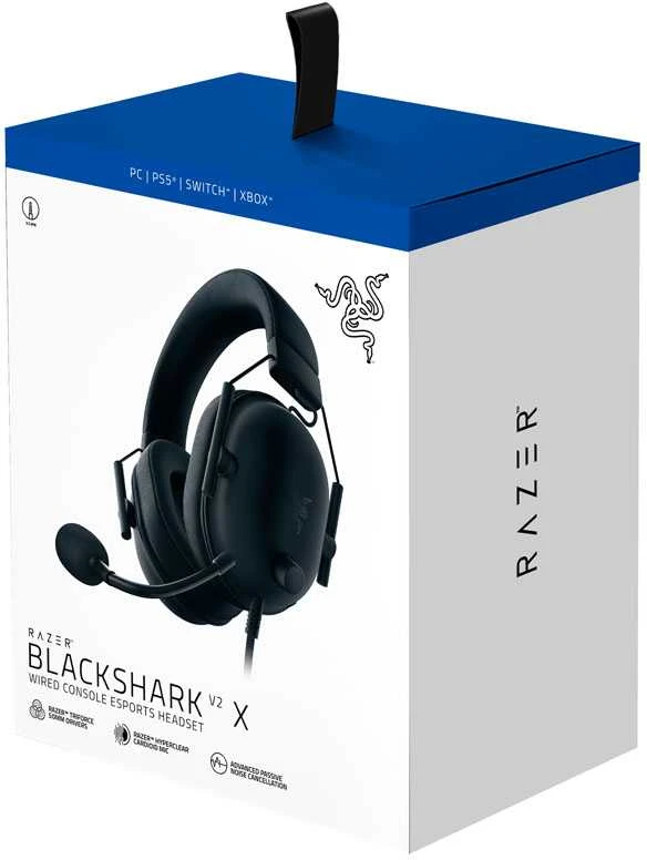 Razer BlackShark V2 X žaidimų ausinės originalioje pakuotėje