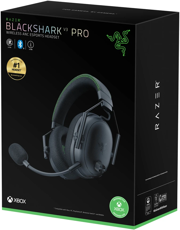 Razer BlackShark V3 Pro skirta XBOX Ausinės Žaidimams, Over-Ear,Belaidės, Juodas | Razer