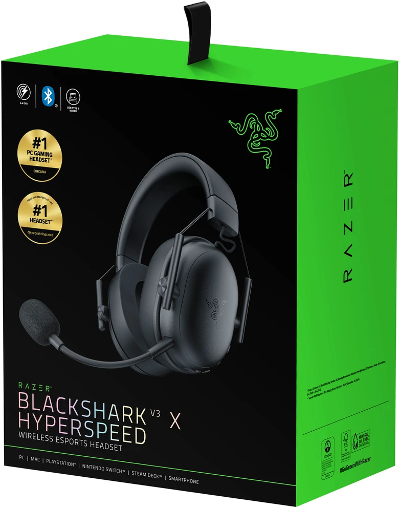 Razer BlackShark V3 X HyperSpeed skirta XBOX Ausinės Žaidimams, Over-Ear,Belaidės, Juodas | Razer
