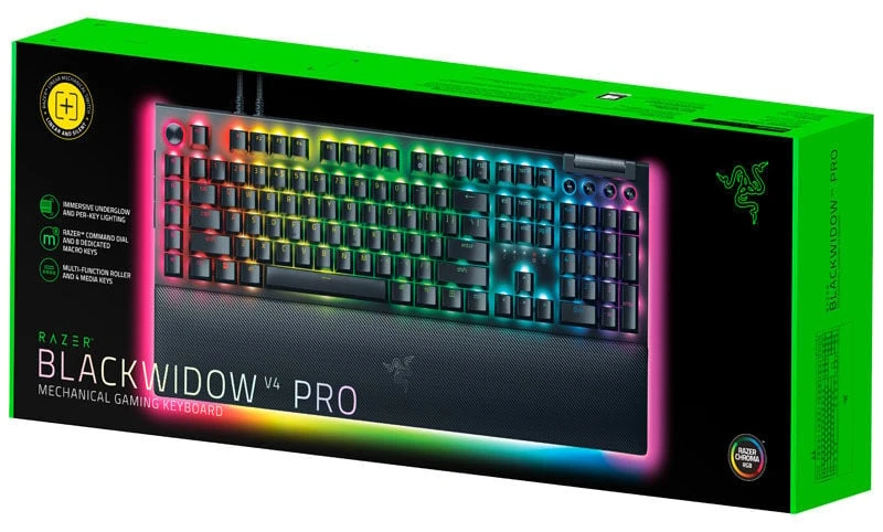 Razer Razer BlackWidow V4 Pro žaidimų klaviatūra Klaviatūra, Geltona Switch, USB, DE išdėstymas | Razeris