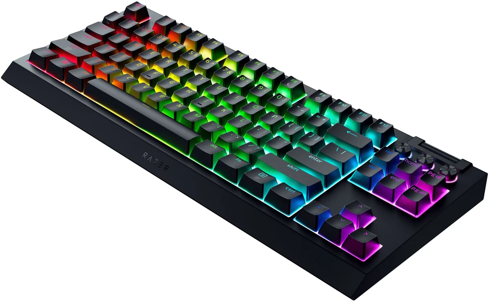 Razer BlackWidow V4 Tenkeyless HyperSpeed belaidė žaidimų klaviatūra, RGB - oranžiniai jutikliniai jungikliai, ISO (DE) (RZ03-05480400-R3G1)
