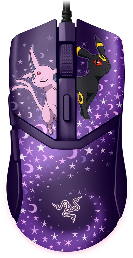 Razer Cobra Pelė žaidimams, su laidu, 8,500 DPI, Chroma RGB – Espeon/Umbreon