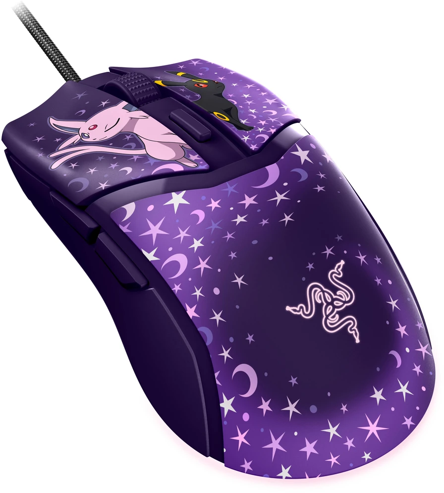 Razer Cobra Pelė žaidimams, su laidu, 8,500 DPI, Chroma RGB – Espeon/Umbreon