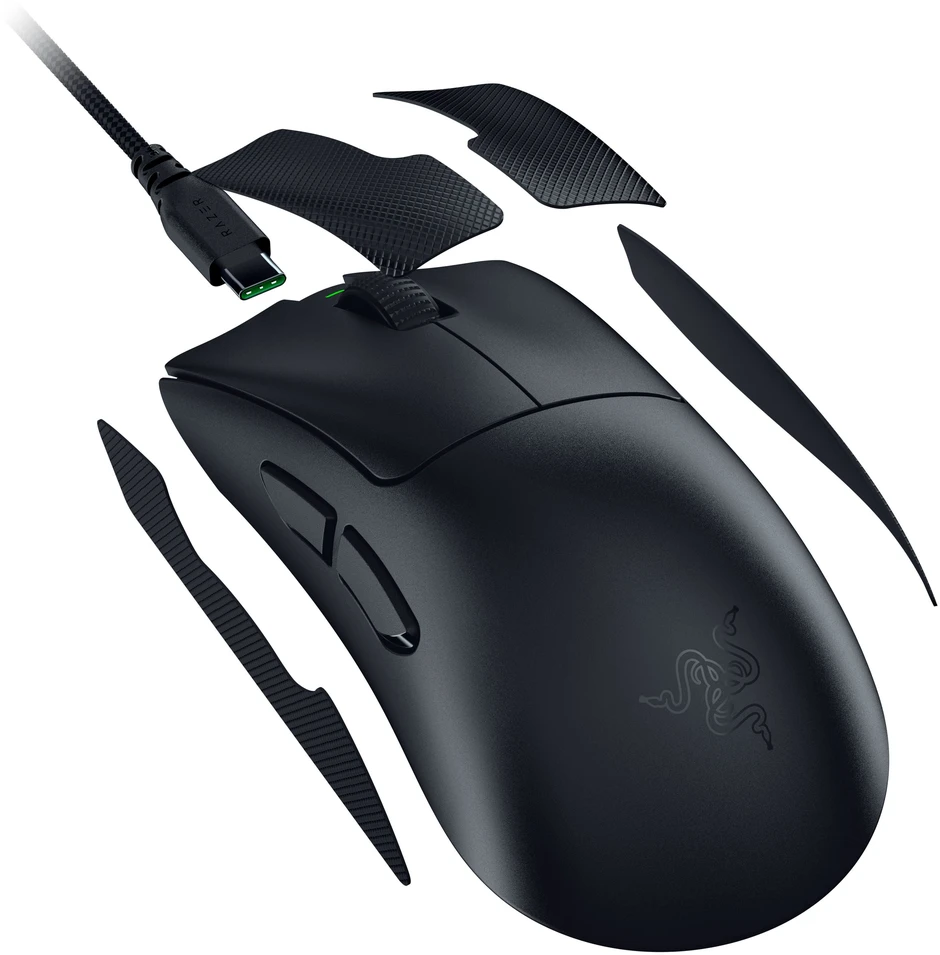 Pelė Myszka žaidimams Razer DeathAdder V4 belaidė 45000 dpi optinė juoda