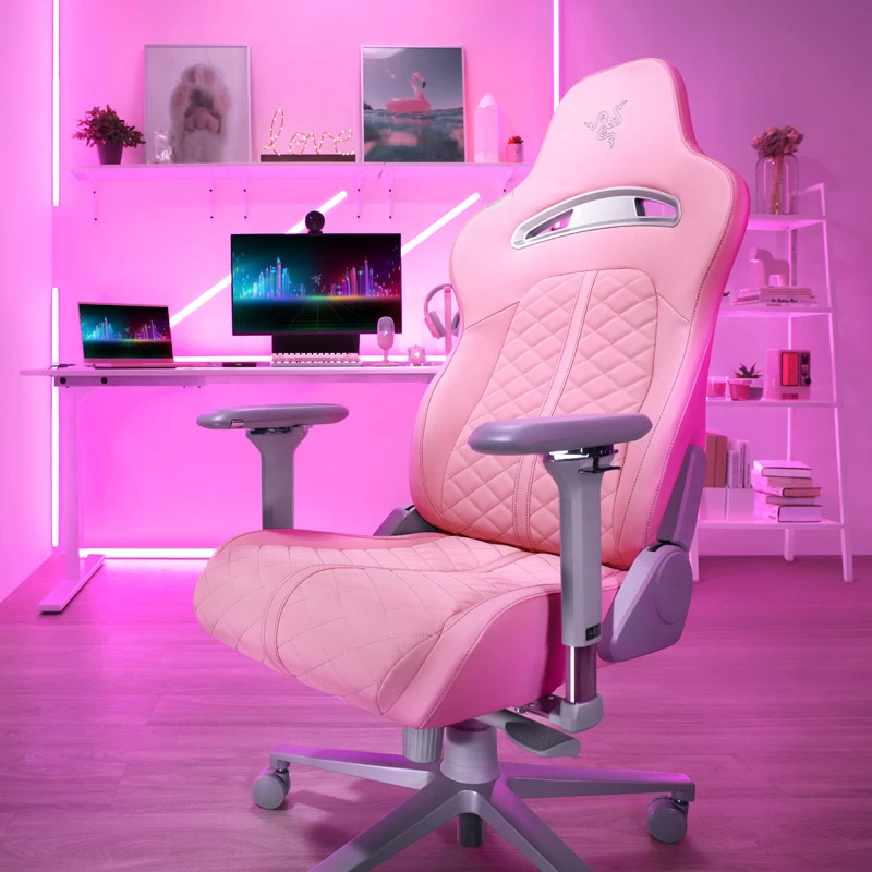 Komfortiška Žaidimų kėdė Razer Enki Quartz Gaming Chair, Rožinė