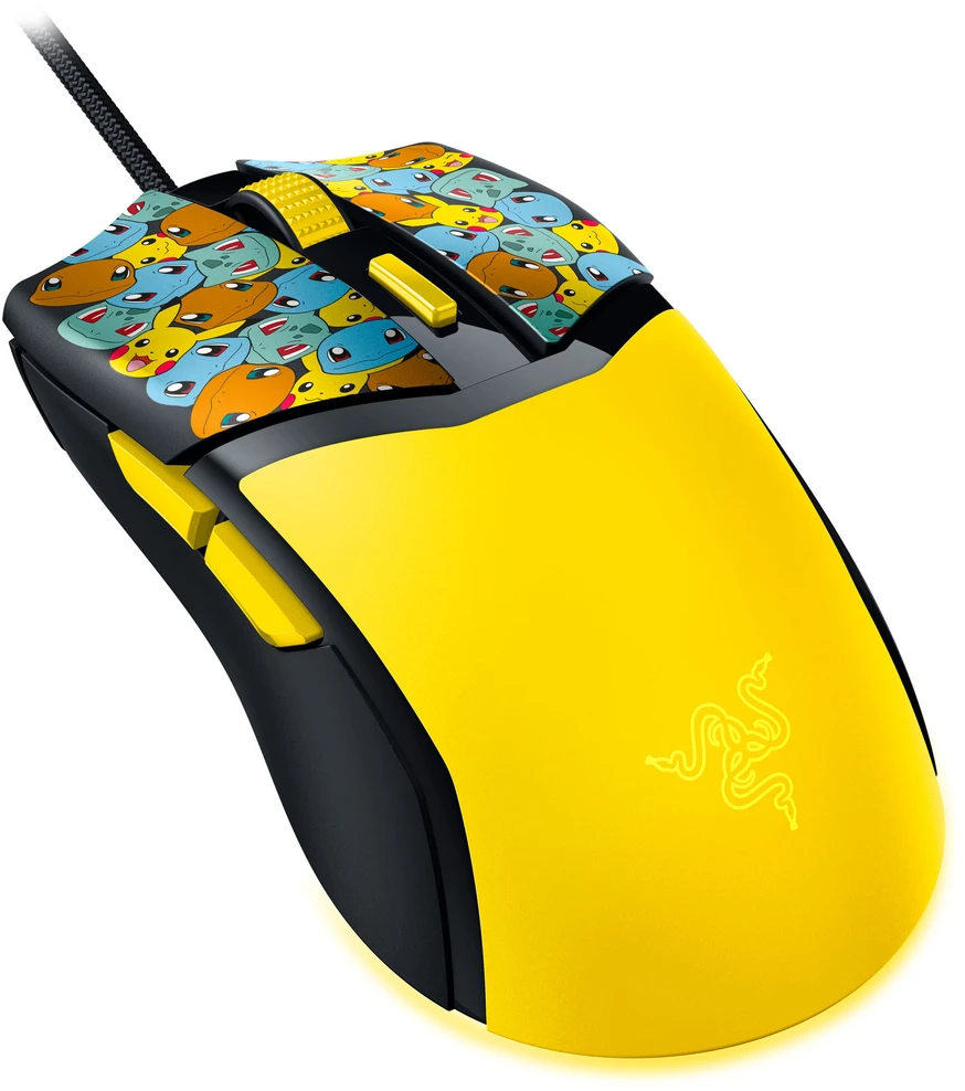 Razer Gaming Bundle - Kraken Kitty VX4 Ausinės, Gigantus V2 Mousepad & Cobra Pelė žaidimams - Pokémon Kanto Starters Edition