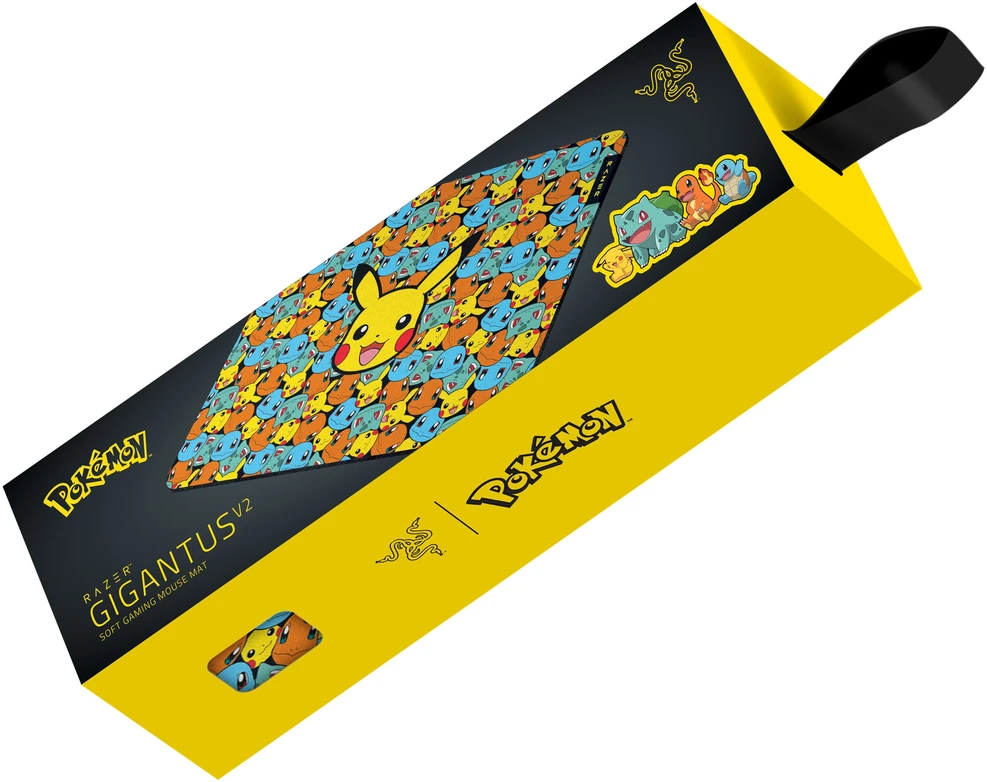 Razer Gigantus V2 Pelės kilimėlis žaidimams, Cloth – Pokémon Kanto Starters Edition, M