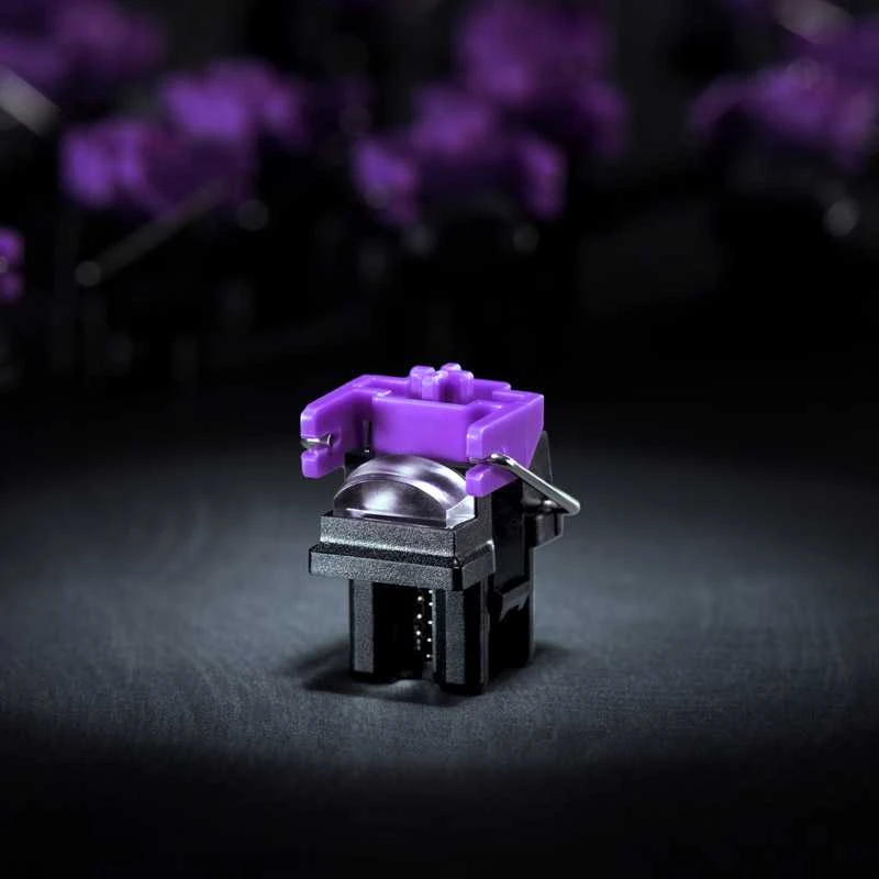 Razer Huntsman Mini Laidinė žaidimų klaviatūra RGB LED, USB, DE, Clicky Optical Violetinė Switch, Juoda