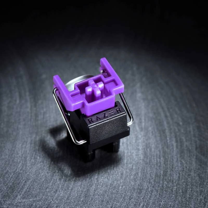 Razer Huntsman Mini Laidinė žaidimų klaviatūra RGB LED, USB, DE, Clicky Optical Violetinė Switch, Juoda