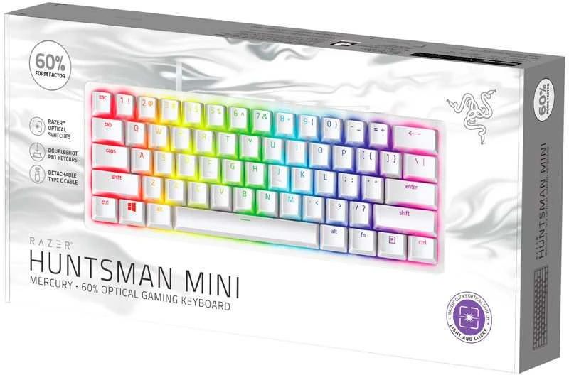 Klaviatūra Razer Huntsman Mini Mercury Redaguoti