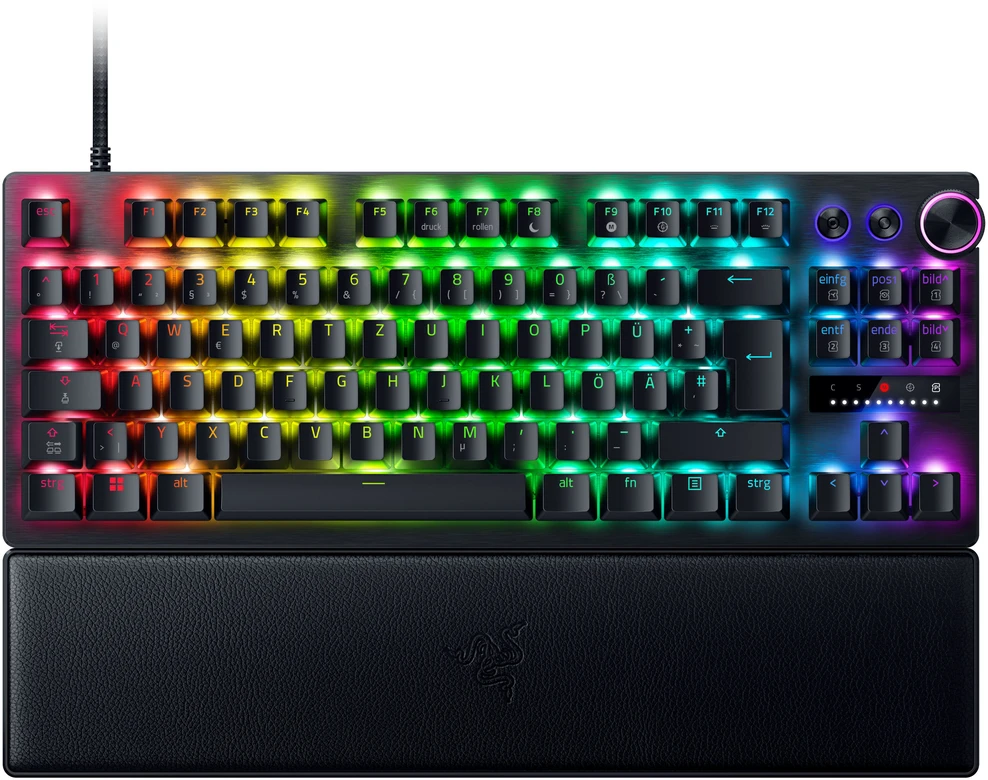 Klaviatūra Razer Huntsman V3 Pro Tenkeyless 8KHz Klaviatūra žaidimams, Analog Optical Gen 2 - ISO (DE), juoda (RZ03-05520400-R3G1)