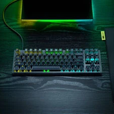 Razer Huntsman V3 Tenkeyless 8KHz žaidimų klaviatūra, RGB, analoginiai-optiniai jungikliai - juoda, ISO (DE)