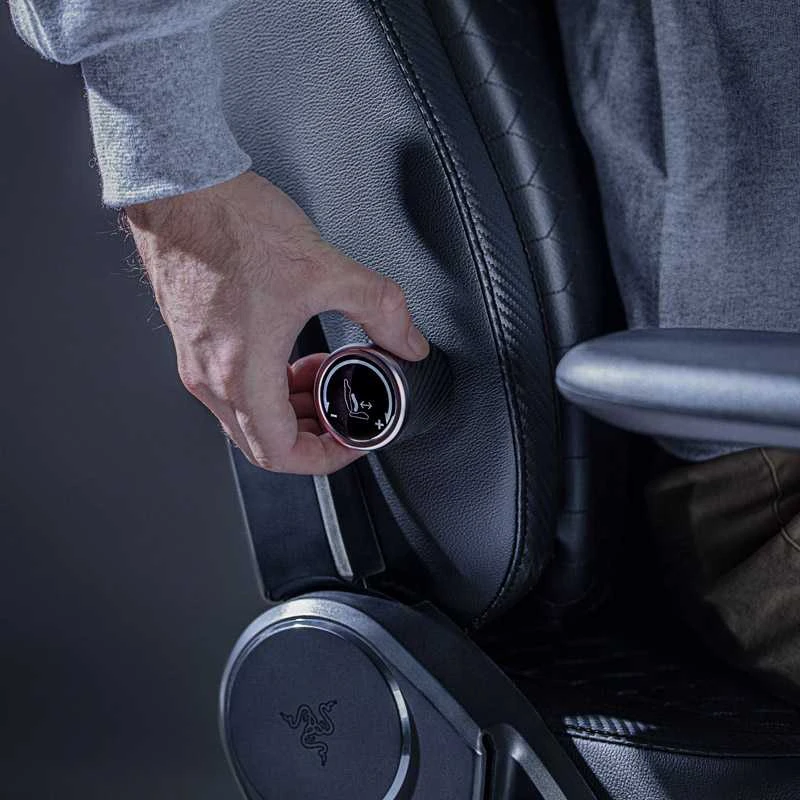 Razer žaidimų kėdė su juosmens atrama Iskur V2 EPU Leather, Aliuminio | Juodas
