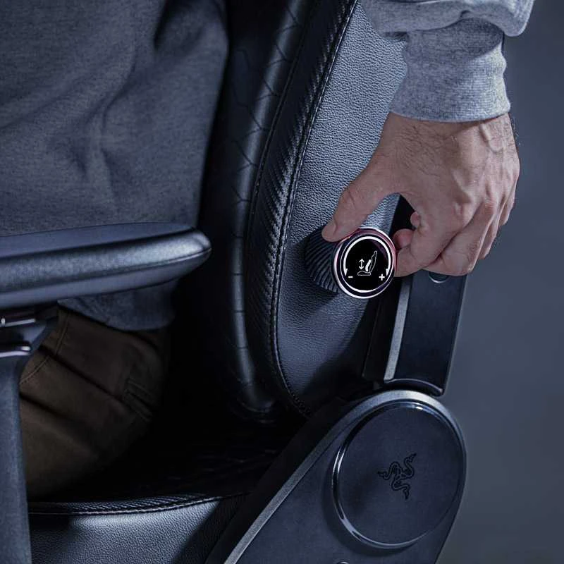 Razer žaidimų kėdė su juosmens atrama Iskur V2 EPU Leather, Aliuminio | Juodas