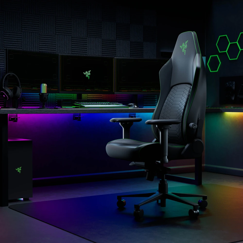 „Razer Iskur V2 NewGen“ | Ergonomiška žaidimų kėdė su kvėpuojančiu komfortu | Juodas/Žalias