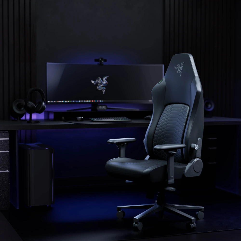 „Razer Iskur V2 NewGen“ | Ergonomiška žaidimų kėdė su kvėpuojančiu komfortu | Juodas
