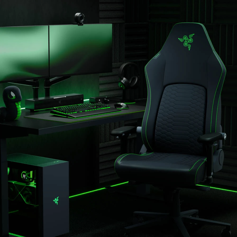 „Razer Iskur V2 NewGen“ | Ergonomiška žaidimų kėdė su kvėpuojančiu komfortu | Juodas/Žalias