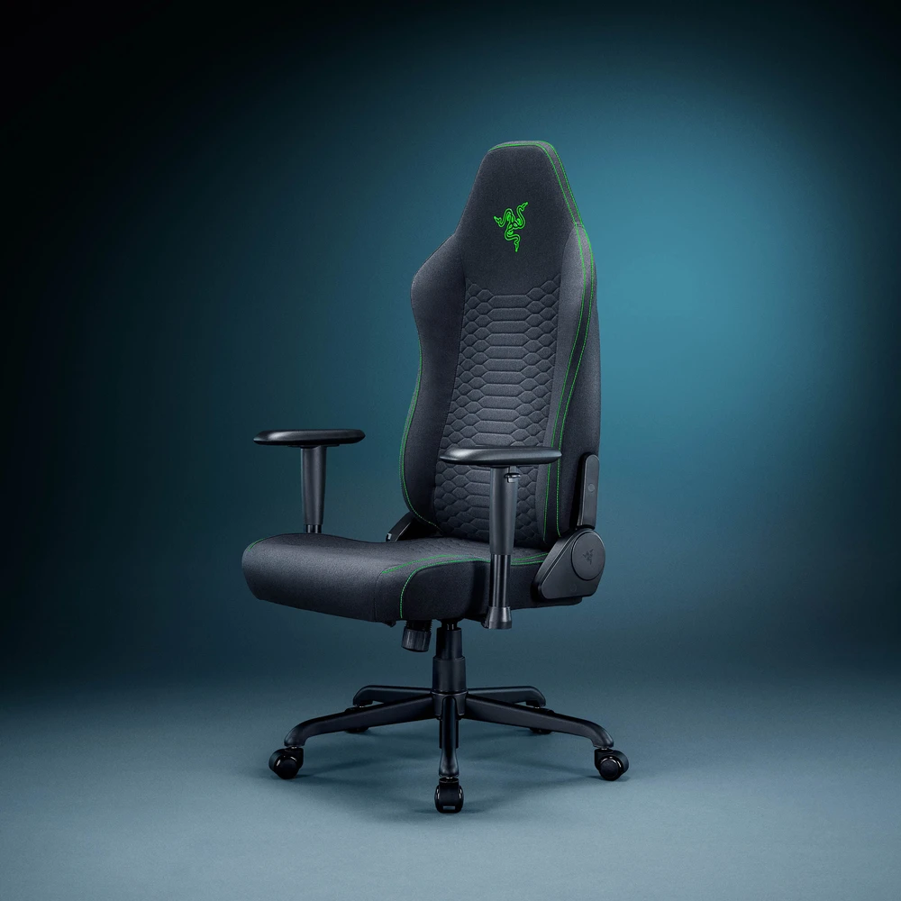 „Razer Razer Iskur V2 X“ žaidimų kėdė, integruota juosmens atrama, atlenkiama – juodas, aptraukta audiniu