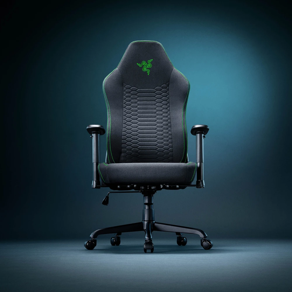 „Razer Razer Iskur V2 X“ žaidimų kėdė, integruota juosmens atrama, atlenkiama – juodas, aptraukta audiniu