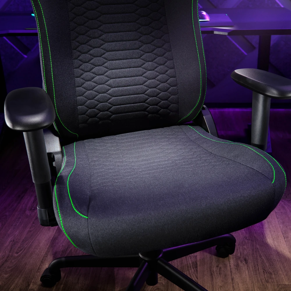 „Razer Razer Iskur V2 X“ žaidimų kėdė, integruota juosmens atrama, atlenkiama – juodas, aptraukta audiniu