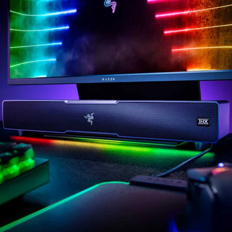 Kompiuterio kolonėlės Razer | Gaming Soundbar | Leviathan V2 | Bluetooth | Belaidė jungtis | Juodas