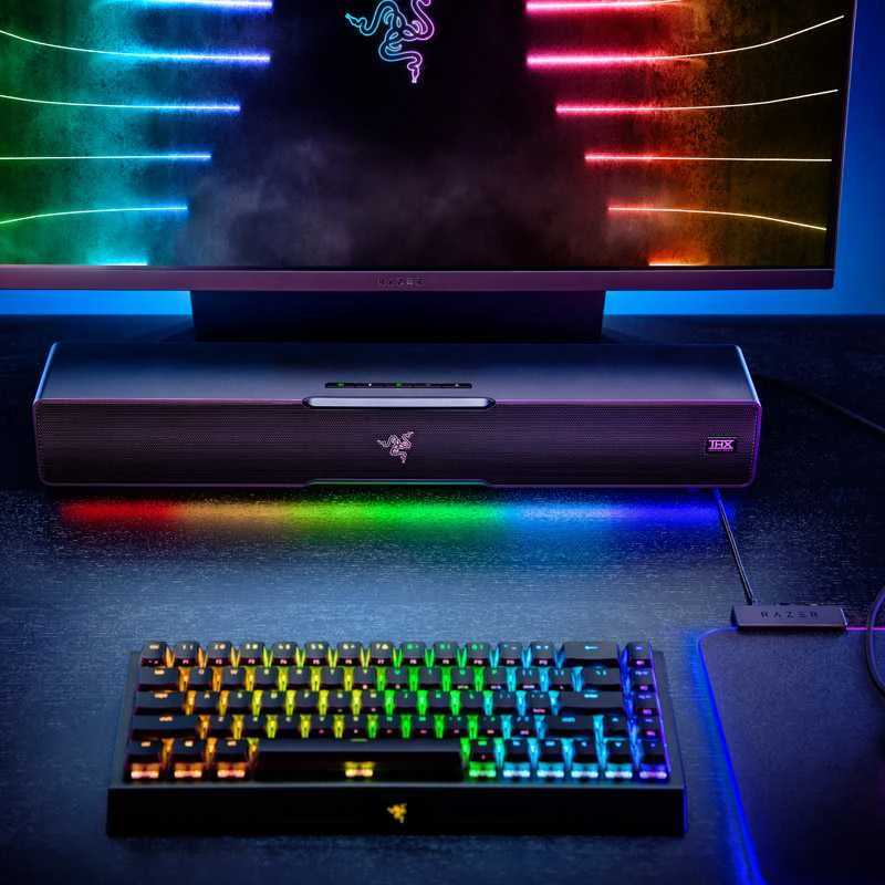 Kompiuterio kolonėlės Razer | Gaming Soundbar | Leviathan V2 | Bluetooth | Belaidė jungtis | Juodas