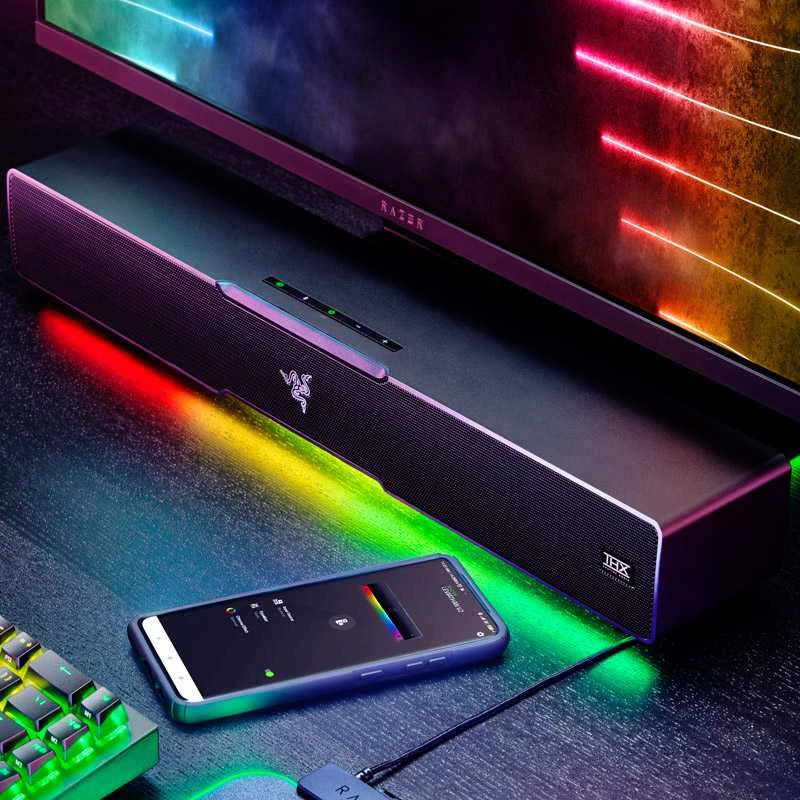Kompiuterio kolonėlės Razer | Gaming Soundbar | Leviathan V2 | Bluetooth | Belaidė jungtis | Juodas