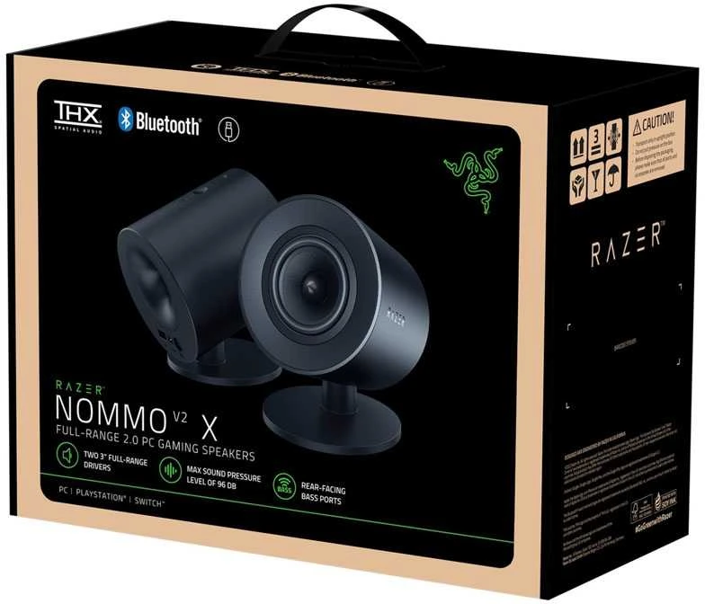 Kompiuterio kolonėlės Razer | Žaidimų garsiakalbiai | Nommo V2 X - 2.0 | Bluetooth | Juodas